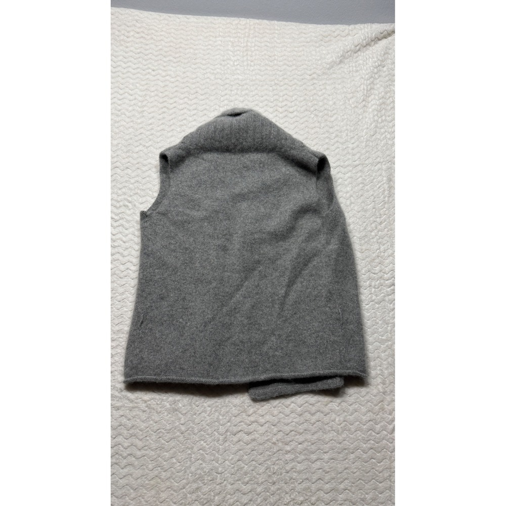 Theory Womens 100% Cashmere Open Front Shawl Collar Vest Heather Gray P 60878716
